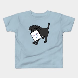 Cute Dog with Vaccinated Sign Kids T-Shirt